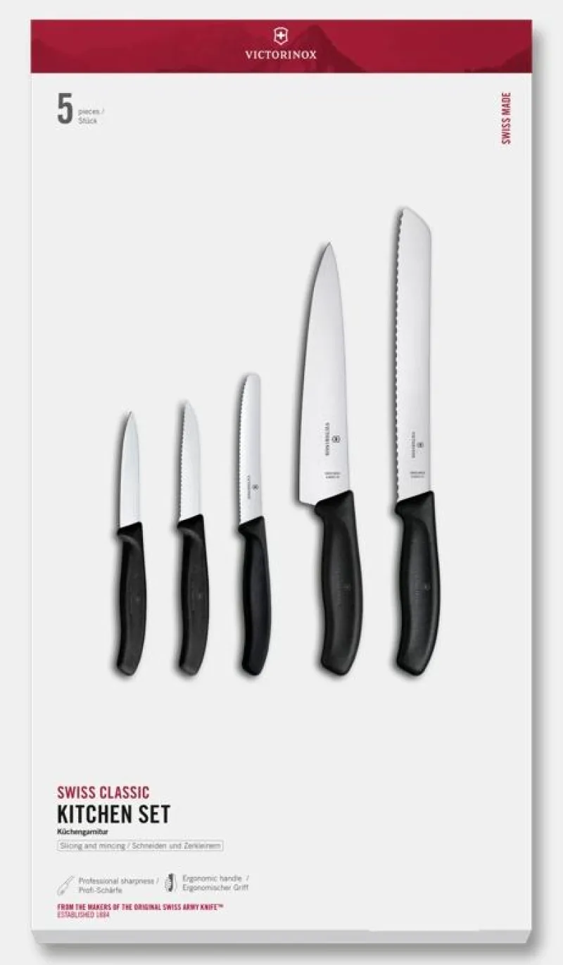 Clearance Swiss Classic Küchengarnitur, 5-teilig Kochmesser|Aufbewahrung Und Sets