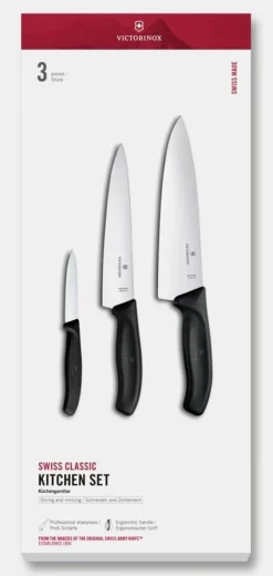 Discount Swiss Classic Küchengarnitur, 3-teilig Kochmesser|Aufbewahrung Und Sets
