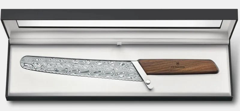 Clearance Swiss Modern Brot- und Konditormesser Damast Limited Edition 2021 Brotmesser