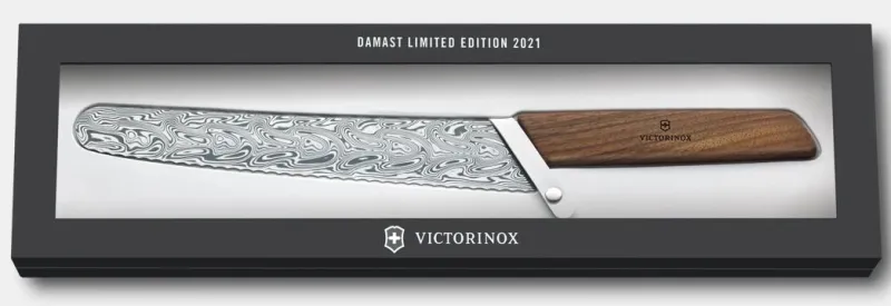 Clearance Swiss Modern Brot- und Konditormesser Damast Limited Edition 2021 Brotmesser