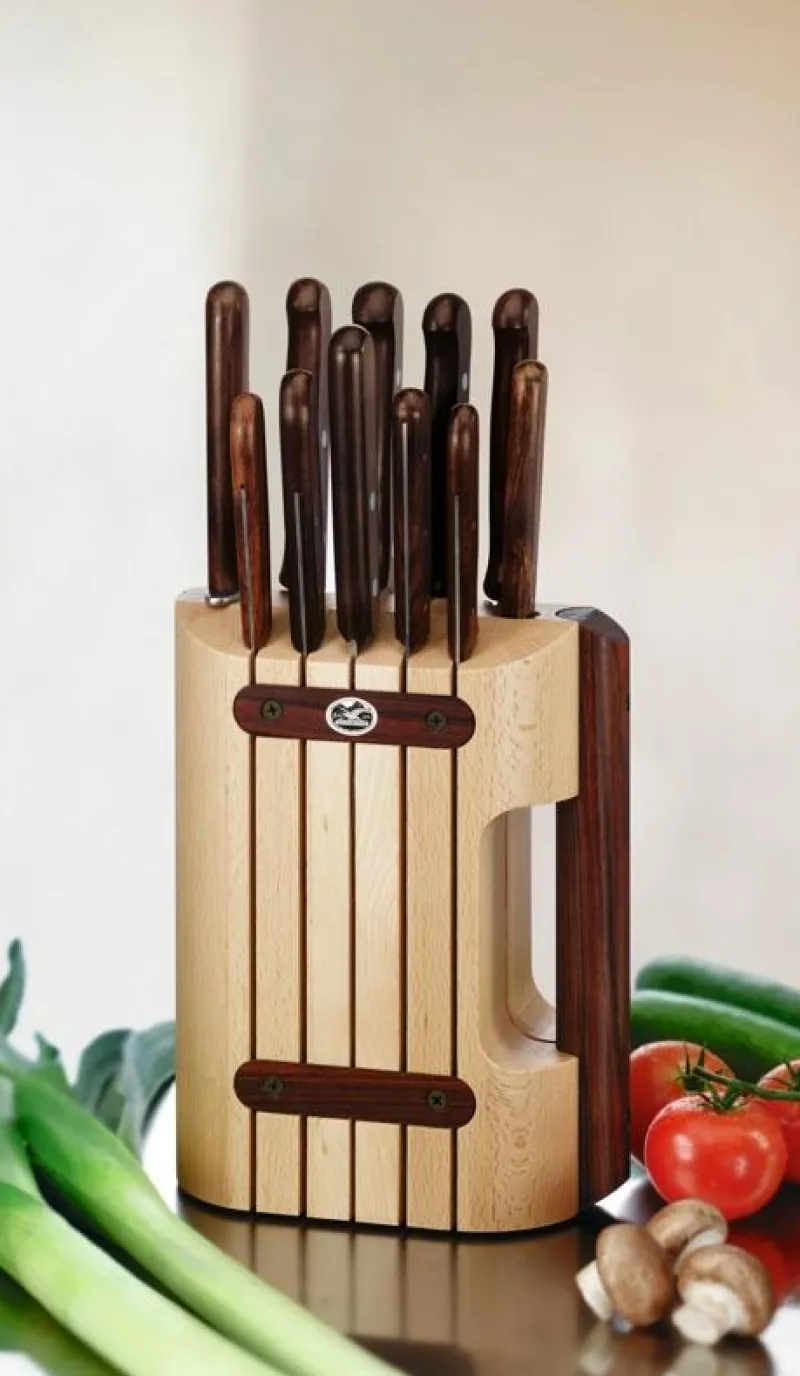 Discount Wood Messerblock, 11-teilig Kochmesser|Aufbewahrung Und Sets