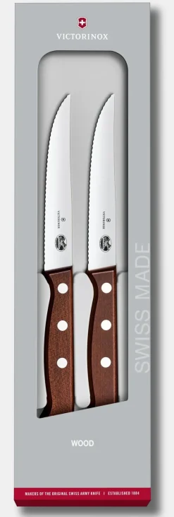 Sale Wood Steakmesser-Set, 2-teilig Steakmesser|Aufbewahrung Und Sets